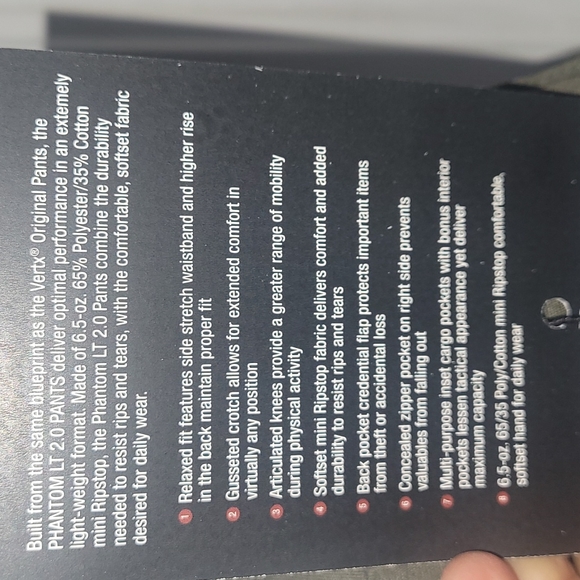 NWT VERTX MEN'S CARGO JEAN'S/PANTS - Picture 3 of 6